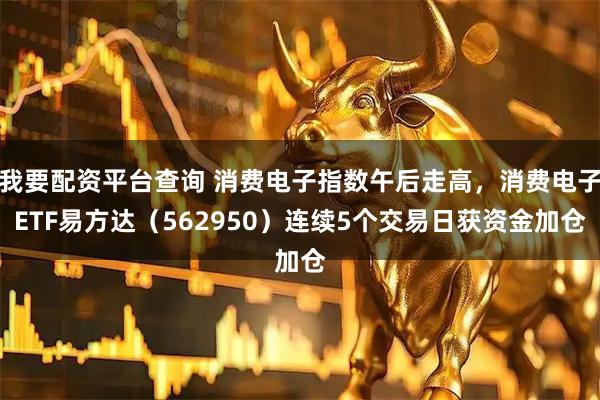 我要配资平台查询 消费电子指数午后走高，消费电子ETF易方达（562950）连续5个交易日获资金加仓